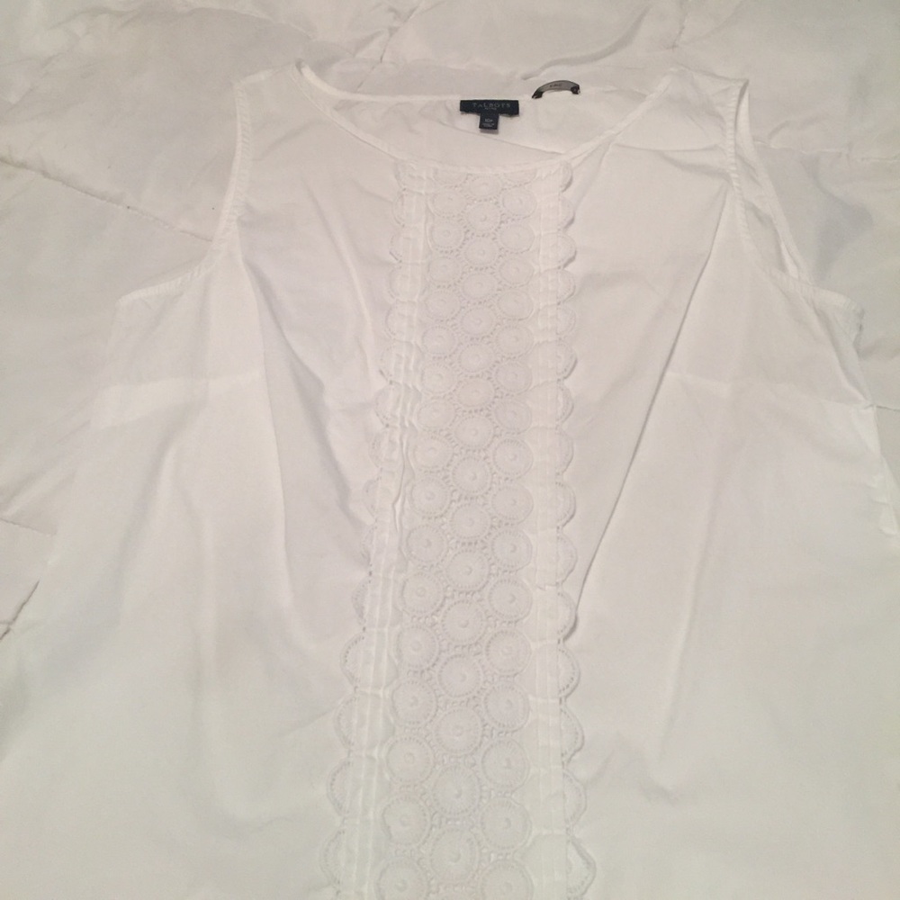 Talbots White Cotton Top